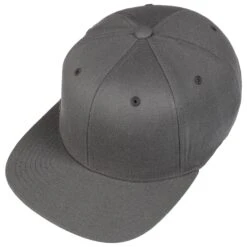 110 Flat Brim 6 Panel Cap -Mode Hut Geschäft 110 Flat Brim 6 Panel Cap dunkelgrau.55700 1rf23