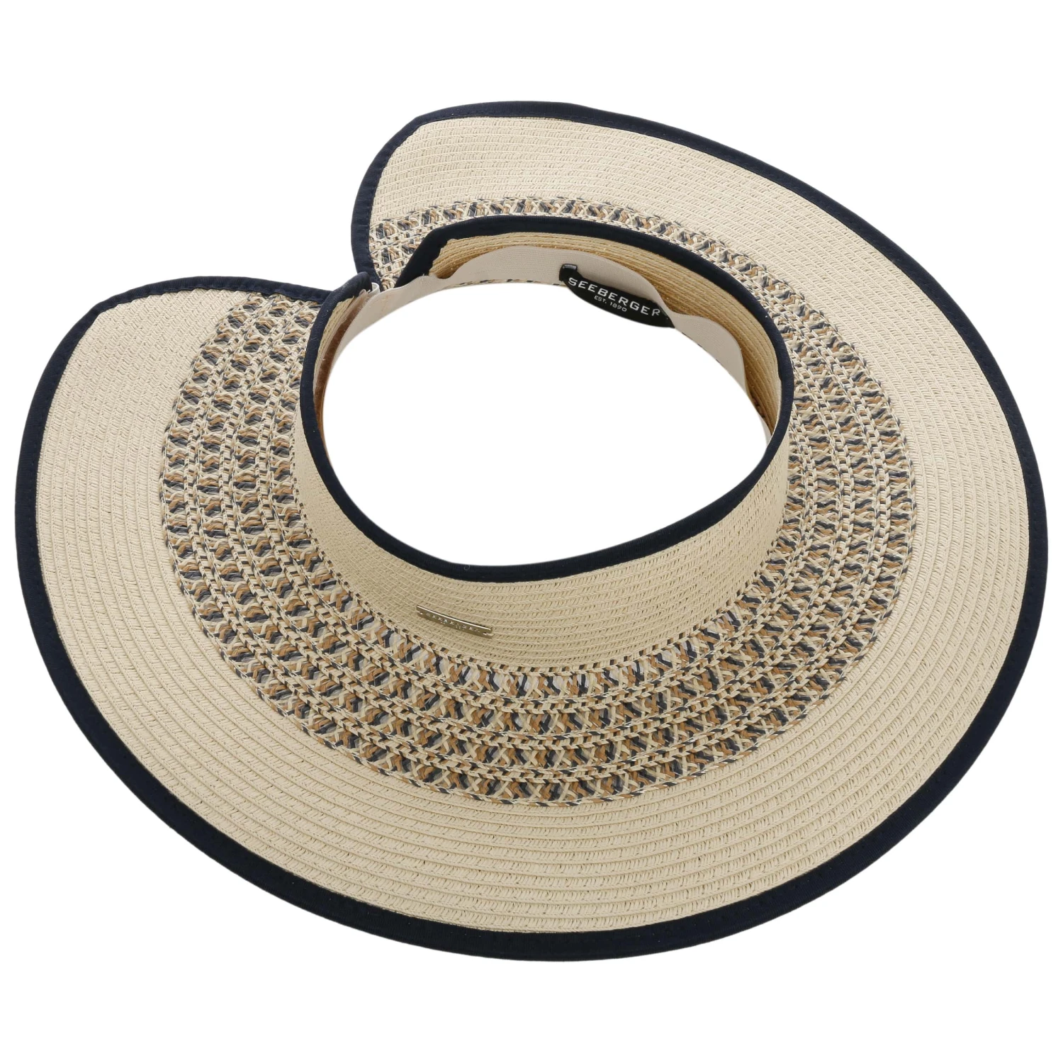 Annavela Strohvisor by Seeeberger Annavela Strohvisor By Seeeberger -Mode Hut Geschäft Annavela Strohvisor by Seeeberger natur blau.64904 1rf194