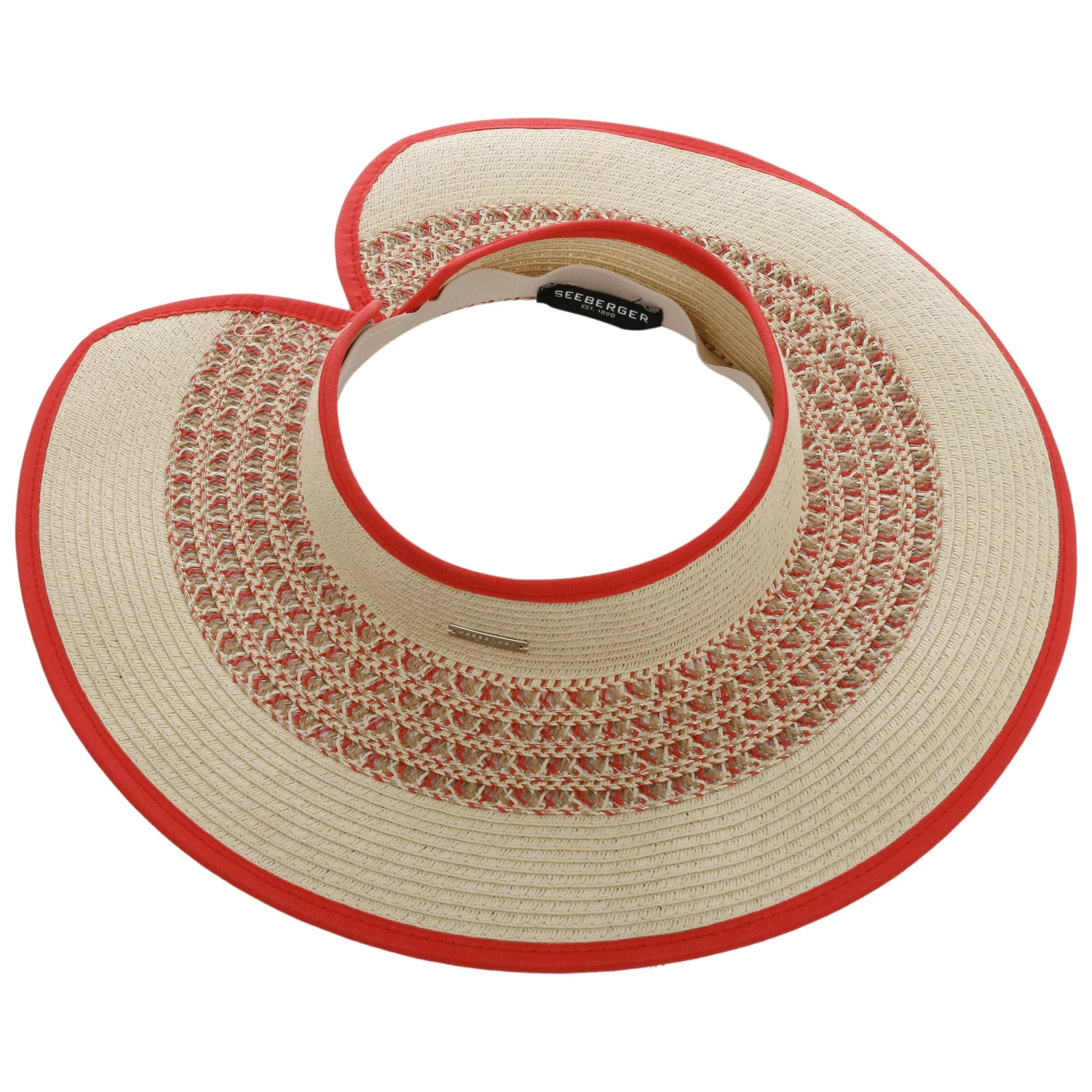 Annavela Strohvisor by Seeeberger Annavela Strohvisor By Seeeberger -Mode Hut Geschäft Annavela Strohvisor by Seeeberger natur rot.64904 1rf196