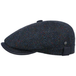 Beltrino Herringbone Flatcap By Lierys -Mode Hut Geschäft Beltrino Herringbone Flatcap by Lierys dunkelblau.63858 rf192