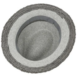 Classic Twotone Traveller Strohhut -Mode Hut Geschäft Classic Twotone Traveller Strohhut grau.59816 2rf13