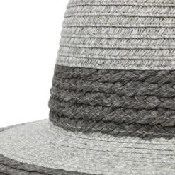 Classic Twotone Traveller Strohhut -Mode Hut Geschäft Classic Twotone Traveller Strohhut grau.59816 4rf13