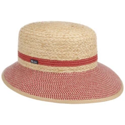 Daljeva Twotone Schute Strohhut By Lipodo -Mode Hut Geschäft Daljeva Twotone Schute Strohhut by Lipodo natur rot.62619 rf196