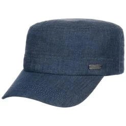 Denim Cotton Armycap By Chillouts -Mode Hut Geschäft Denim Cotton Armycap by Chillouts denim.56331 rf38