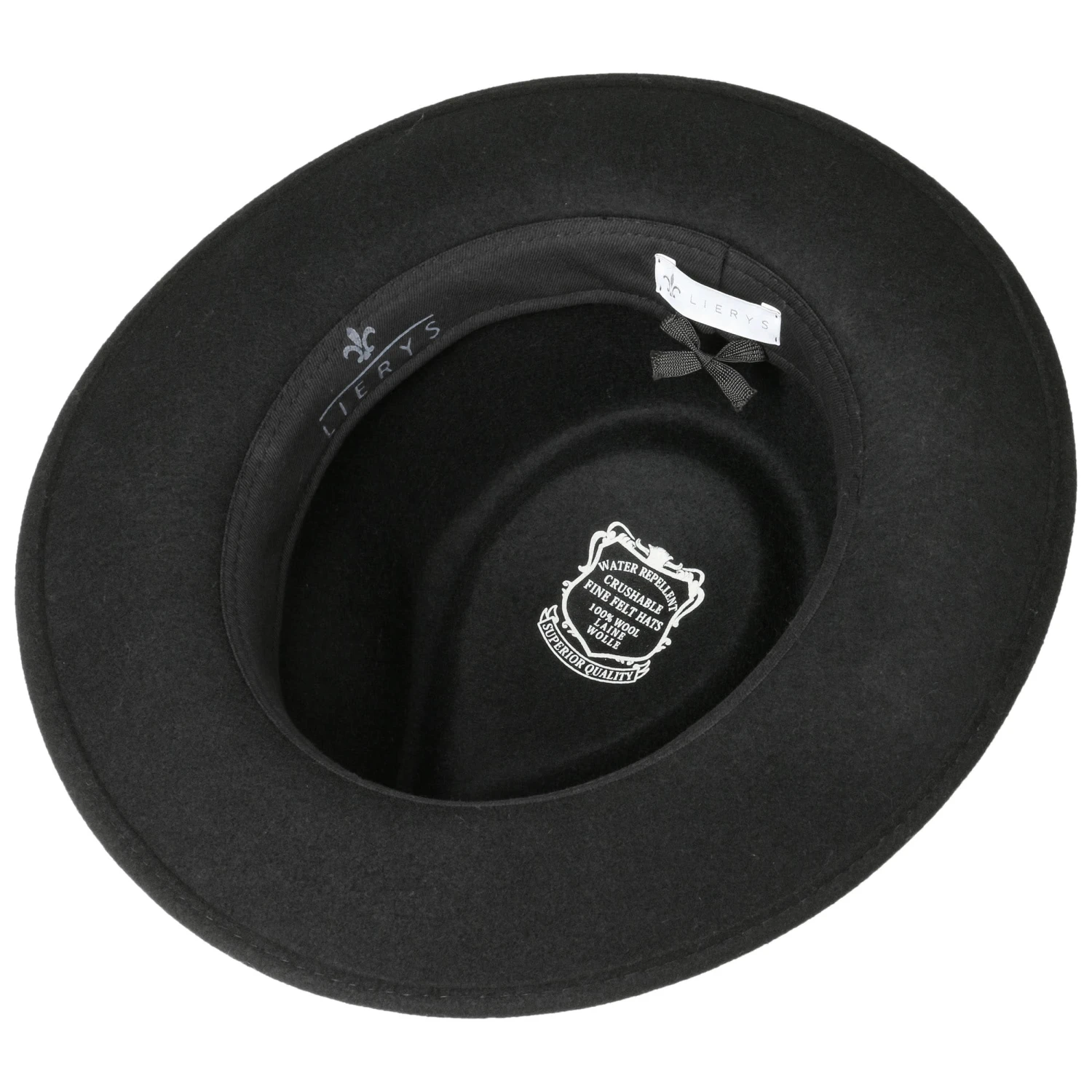 Fedora Wollfilzhut mit Lederband by Lierys Fedora Wollfilzhut Mit Lederband By Lierys -Mode Hut Geschäft Fedora Wollfilzhut mit Lederband by Lierys schwarz schwarz.51757 2rf75