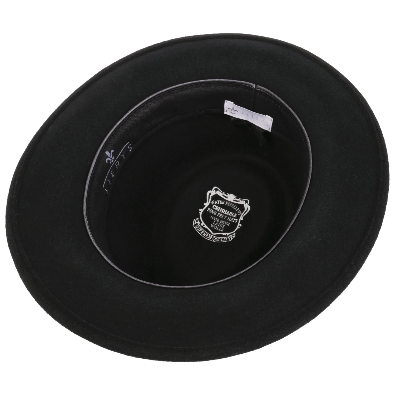 Fedora Wollfilzhut mit Lederband by Lierys Fedora Wollfilzhut Mit Lederband By Lierys -Mode Hut Geschäft Fedora Wollfilzhut mit Lederband by Lierys schwarz.51757 2rf4