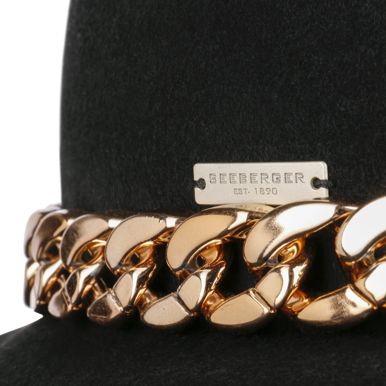 Fedora Wollhut mit Kette by Seeberger Fedora Wollhut Mit Kette By Seeberger -Mode Hut Geschäft Fedora Wollhut mit Kette by Seeberger schwarz.63269 4rf4