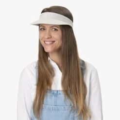 Fine Stripes Visor By Seeberger -Mode Hut Geschäft Fine Stripes Visor by Seeberger.64885 7