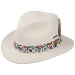 Floral Band Traveller VitaFelt Hut By Stetson -Mode Hut Geschäft Floral Band Traveller VitaFelt Hut by Stetson cremewei .56401 rf35