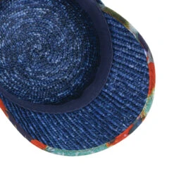 Flower Band Strohcap By Seeberger -Mode Hut Geschäft Flower Band Strohcap by Seeberger dunkelblau.60916 2rf192