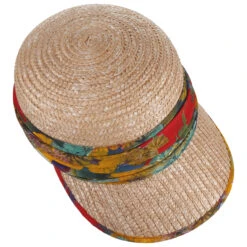 Flower Band Strohcap By Seeberger -Mode Hut Geschäft Flower Band Strohcap by Seeberger natur.60916 1rf40