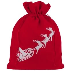 Geschenkbeutel Schlitten Samt 30 Cm X 40 Cm -Mode Hut Geschäft Geschenkbeutel Schlitten Samt 30 cm x 40 cm rot.65552 rf3