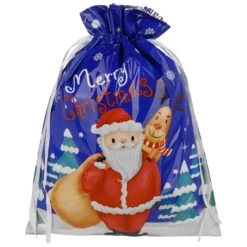 Geschenktüte Mehrweg Merry Christmas 38 Cm X 51 Cm -Mode Hut Geschäft Geschenktuete Mehrweg Merry Christmas 38 cm x 51 cm blau.65575 rf2