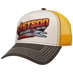 Hard Work Trucker Cap By Stetson -Mode Hut Geschäft Hard Work Trucker Cap by Stetson gelb.59369 rf45