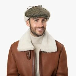 Harris Tweed Flatcap Mit Ohrenklappen By Lierys -Mode Hut Geschäft Harris Tweed Flatcap mit Ohrenklappen by Lierys.59962 8