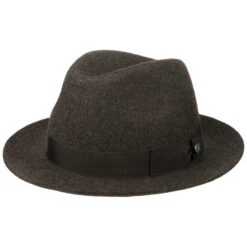 Harris Tweed Wollhut By Lierys -Mode Hut Geschäft Harris Tweed Wollhut by Lierys dunkelbraun.57696 rf17