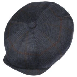 Hatteras Cashmere Check Flatcap By Stetson