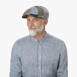 Hatteras Clarson Patchwork Flatcap By Stetson -Mode Hut Geschäft Hatteras Clarson Patchwork Flatcap by Stetson.60767 8
