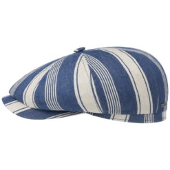 Hatteras Twotone Stripes Flatcap By Stetson -Mode Hut Geschäft Hatteras Twotone Stripes Flatcap by Stetson blau beige.60713 rf222