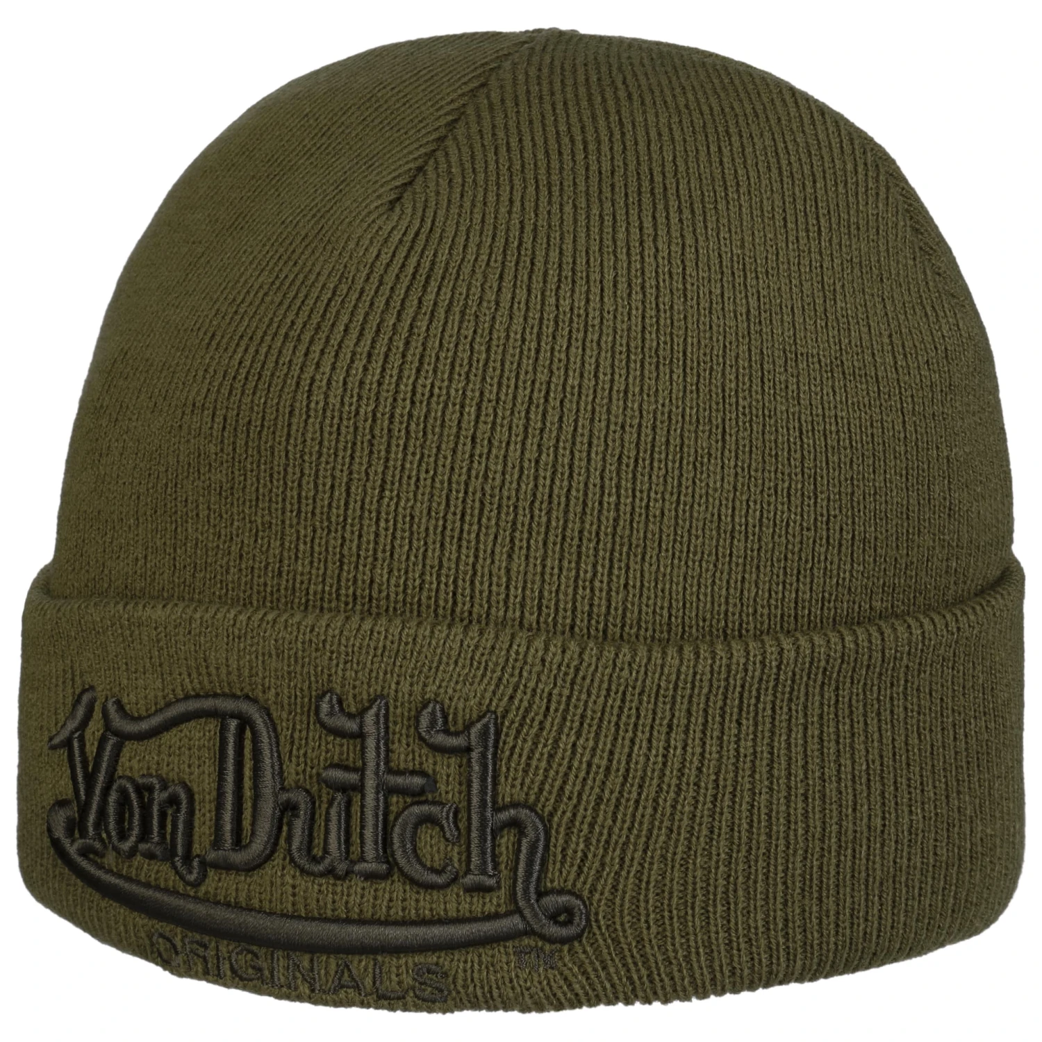 Heritage Logo Beanie by Von Dutch Heritage Logo Beanie By Von Dutch -Mode Hut Geschäft Heritage Logo Beanie by Von Dutch oliv.64566 rf14