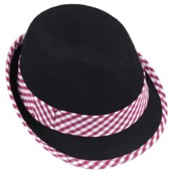 Herren Trachtenhut Mit Karoband -Mode Hut Geschäft Herren Trachtenhut mit Karoband pink.43749 1f66