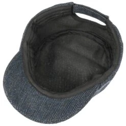Herringbone Armycap By Lipodo -Mode Hut Geschäft Herringbone Armycap by Lipodo schwarz blau.48654 2rf186