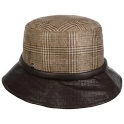 Houndstooth Bucket Stoffhut By Lierys -Mode Hut Geschäft Houndstooth Bucket Stoffhut by Lierys beige braun.63766 rf238