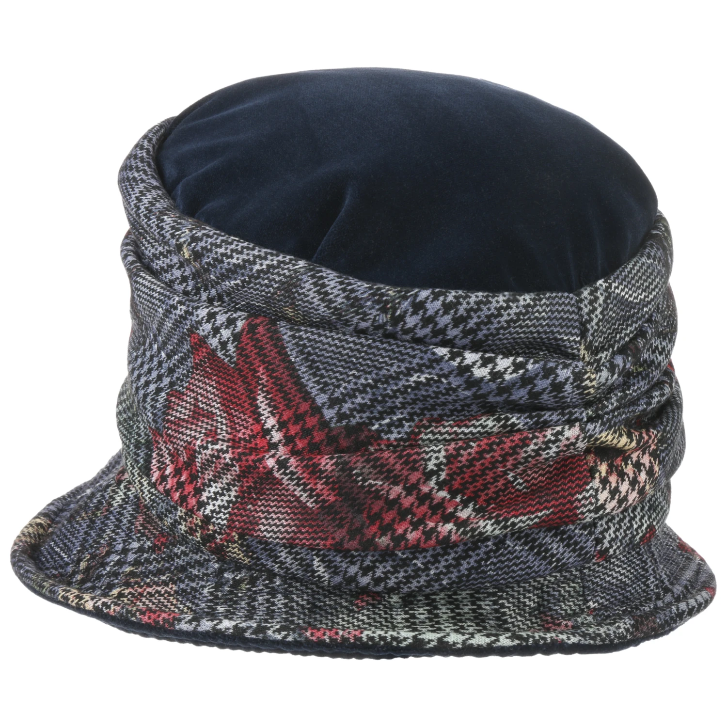 Houndstooth & Velvet Damenhut by Lierys Houndstooth & Velvet Damenhut By Lierys -Mode Hut Geschäft Houndstooth Velvet Damenhut by Lierys blau.57781 3rf2