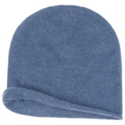 Kaschmir Beanie Mit Rollrand By Seeberger -Mode Hut Geschäft Kaschmir Beanie mit Rollrand by Seeberger blau.45919 1rf2