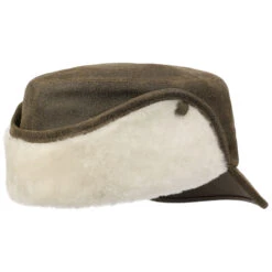Leder Armycap Mit Ohrenklappen By Lierys -Mode Hut Geschäft Leder Armycap mit Ohrenklappen by Lierys dunkelbraun.48619 3rf17