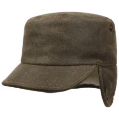 Leder Armycap Mit Ohrenklappen By Lierys -Mode Hut Geschäft Leder Armycap mit Ohrenklappen by Lierys dunkelbraun.48619 6rf17