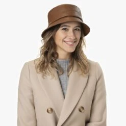 Leder Glockenhut By Seeberger -Mode Hut Geschäft Leder Glockenhut by Seeberger.63279 7