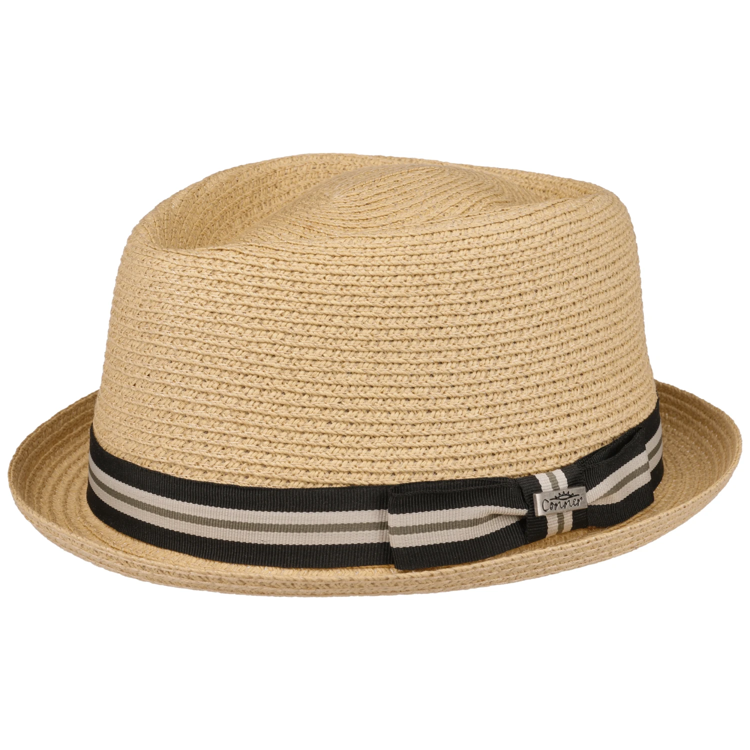 Manchester Pork Pie Strohhut by Conner Manchester Pork Pie Strohhut By Conner -Mode Hut Geschäft Manchester Pork Pie Strohhut by Conner natur.41929 rf40