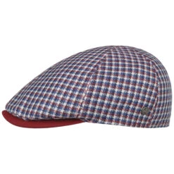 Mitchell Check Flatcap By Lierys -Mode Hut Geschäft Mitchell Check Flatcap by Lierys blau rot.58653 rf183