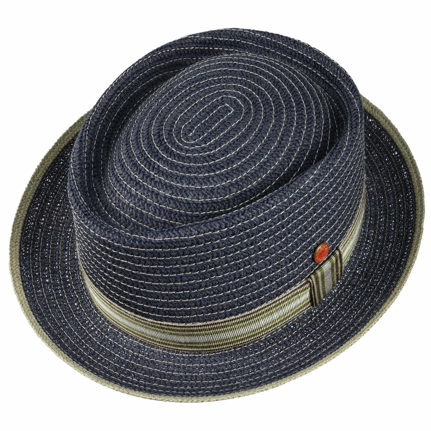 New Andy Pork Pie Strohhut by Mayser New Andy Pork Pie Strohhut By Mayser -Mode Hut Geschäft New Andy Pork Pie Strohhut by Mayser blau.66153 1rf2