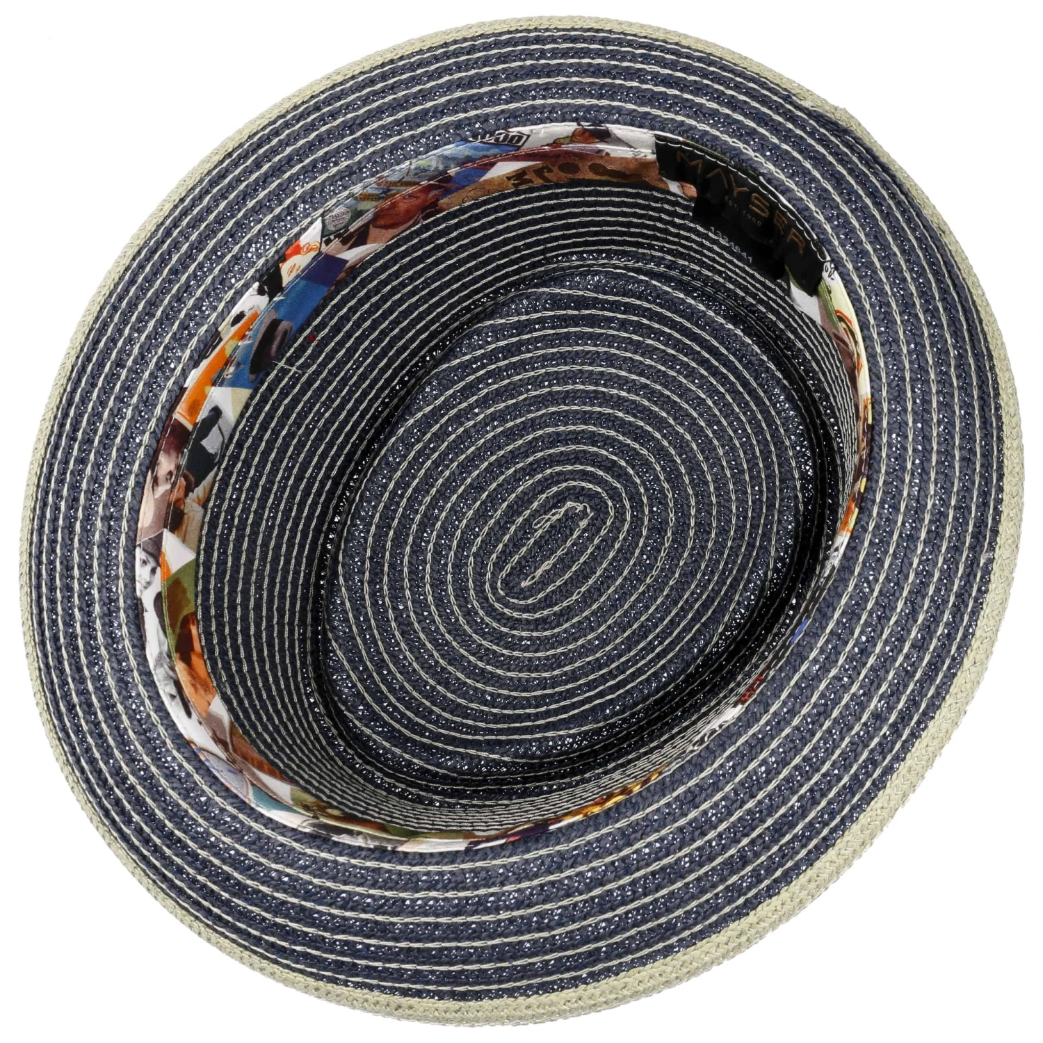 New Andy Pork Pie Strohhut by Mayser New Andy Pork Pie Strohhut By Mayser -Mode Hut Geschäft New Andy Pork Pie Strohhut by Mayser blau.66153 2rf2