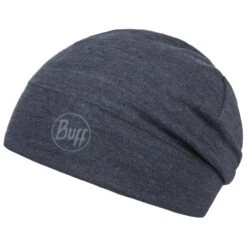 Night Blue Melange Merino Wool Beanie By BUFF -Mode Hut Geschäft Night Blue Melange Merino Wool Beanie by BUFF blau meliert.58086 rf36