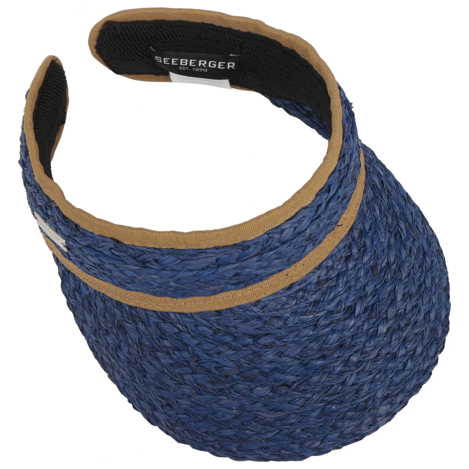 Raffia Schild Visor by Seeberger Raffia Schild Visor By Seeberger -Mode Hut Geschäft Raffia Schild Visor by Seeberger blau.42830 1rf2
