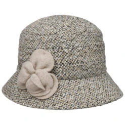Ramonetta Tweed Glockenhut By Seeberger -Mode Hut Geschäft Ramonetta Tweed Glockenhut by Seeberger beige.63392 rf15