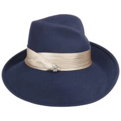 Ravona Haarfilzhut By Lierys Gold -Mode Hut Geschäft Ravona Haarfilzhut by Lierys Gold dunkelblau.60225 rf192