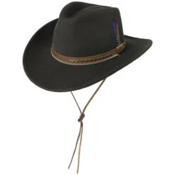Silco Western Wollhut Mit Kinnband By Stetson -Mode Hut Geschäft Silco Western Wollhut mit Kinnband by Stetson braun.58889 rf11