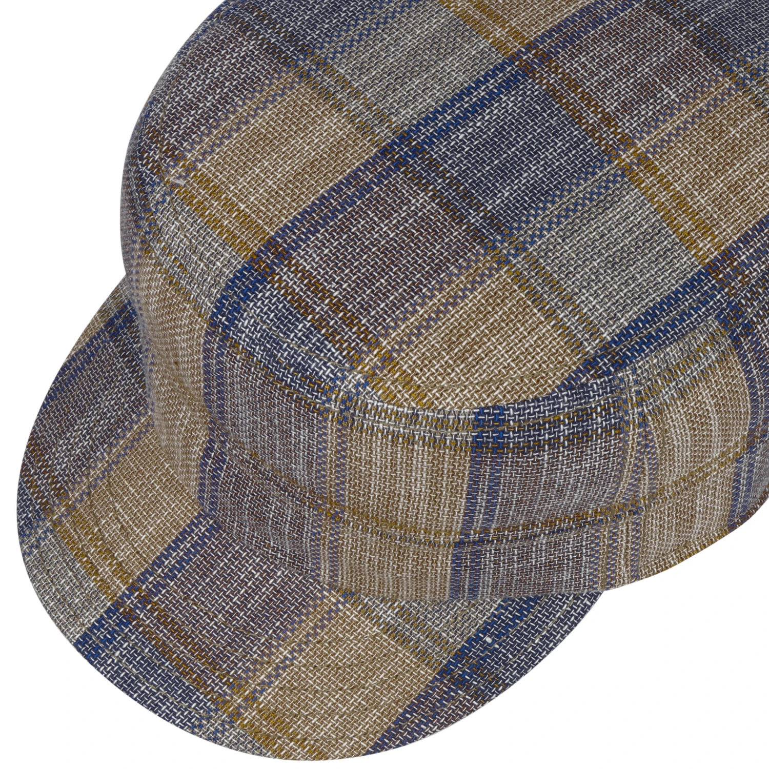 Sören Check Armycap by Mayser Sören Check Armycap By Mayser -Mode Hut Geschäft Soeren Check Armycap by Mayser beige blau.61235 1rf212
