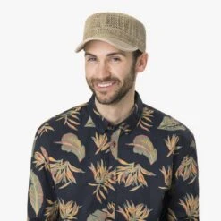 Stroh Armycap By Lipodo -Mode Hut Geschäft Stroh Armycap by Lipodo.60032 8