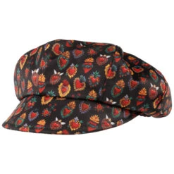 Tempesta Print Heart Ballonmütze By Bedacht -Mode Hut Geschäft Tempesta Print Heart Ballonmuetze by bedacht schwarz.61447 rf4