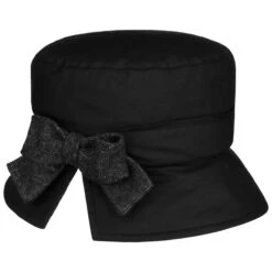 Tia Waxed Cotton Hut Mit Schleife By McBURN -Mode Hut Geschäft Tia Waxed Cotton Hut mit Schleife by McBURN schwarz.64703 rf4