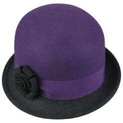 Twotone Glockenhut Mit Blume By Lierys -Mode Hut Geschäft Twotone Glockenhut mit Blume by Lierys lila.57554 1rf7
