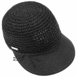 Uni Rollable Crochet Cap By Seeberger -Mode Hut Geschäft Uni Rollable Crochet Cap by Seeberger schwarz.50846 1rf4
