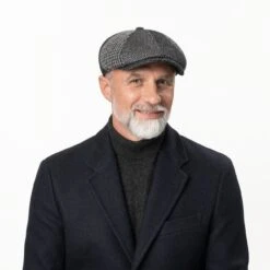 Ventano Patchwork Flatcap By Lierys Gold -Mode Hut Geschäft Ventano Patchwork Flatcap by Lierys Gold.57791 8